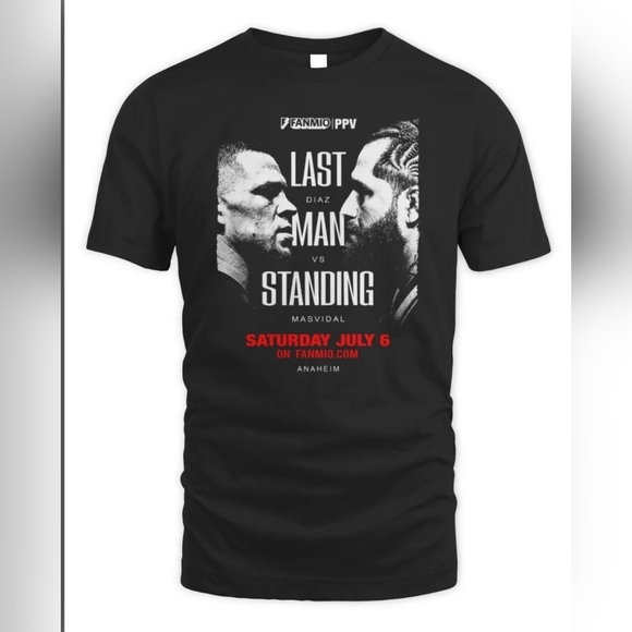 Nate Diaz vs Jorge Masvidal Last Man Standing Shirt Size XL - Picture 3 of 5